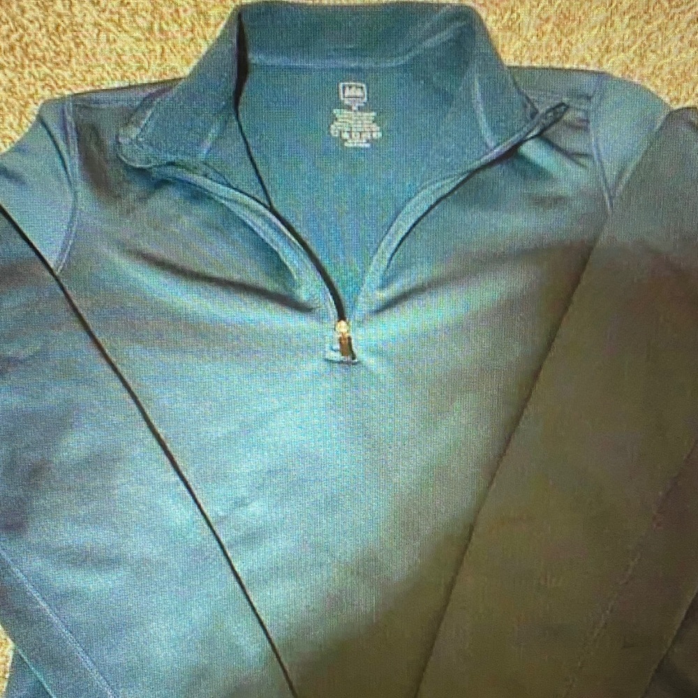 REI Men's Half-Zip Sweater in Teal Blue